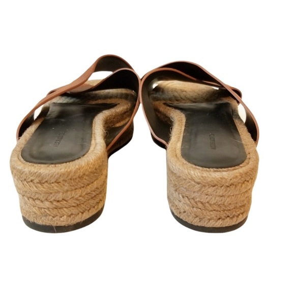ALL SAINTS | Harlem Leather Platform Espadrille Sandals Size 39 - Picture 10 of 11